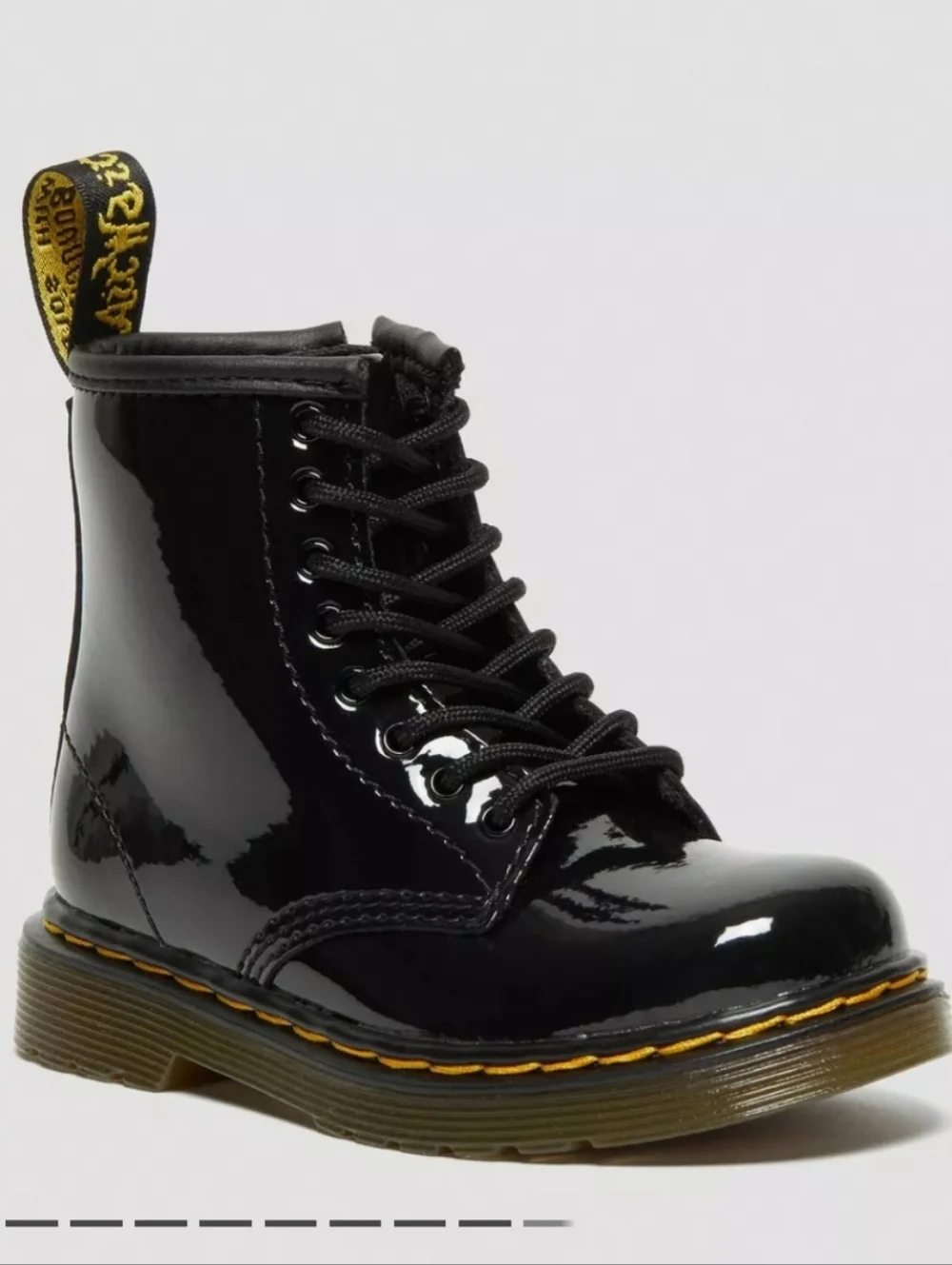 Dr. Martens 1460 Patent Leather Lace Up Boots- 8 Toddler